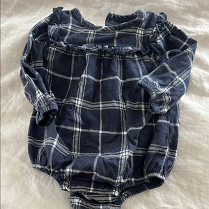 Plaid Long Sleeve Baby Romper